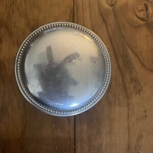 VTG Silver Plated Round Trinket Box Saks Fifth Ave